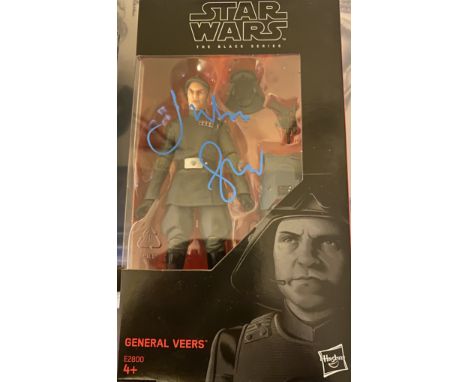 Star Wars Toy. Mint condition Star Wars General Veers Toy, boxed and signed to front by actor Julian Glover who played Gen Ve