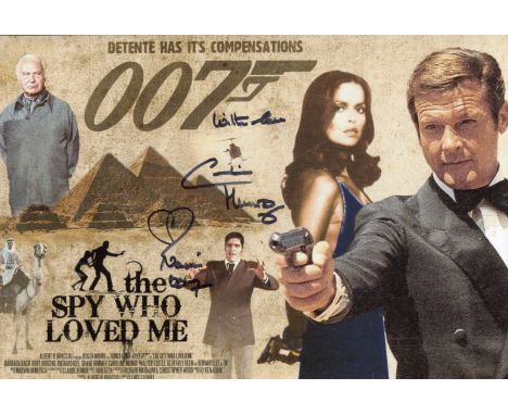 007 Bond girl. The Spy Who Loved Me actress Caroline Munro signed 8x12 montage photo. All autographs come with a Certificate 