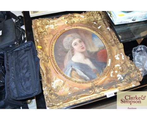 After F Hamilton Jackson portrait study contained in ornate gilt frame AF