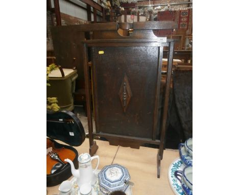 vintage wooden fire screen