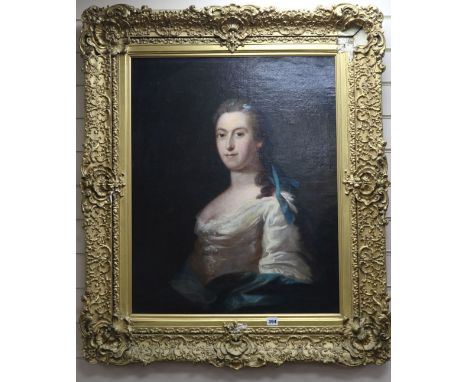 After Kneller, oil on canvas, portrait of Averina - wife of William Powell, 1680, 75cm x 60cm