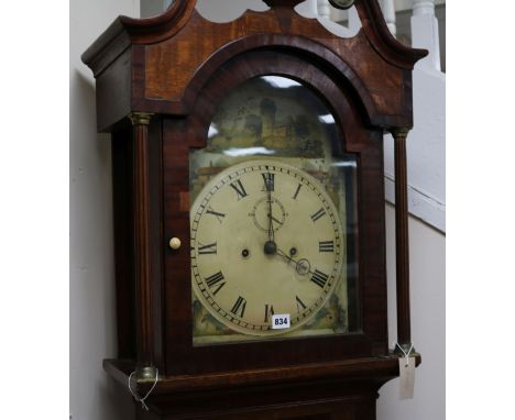 An oak longcase clock, H.210cm