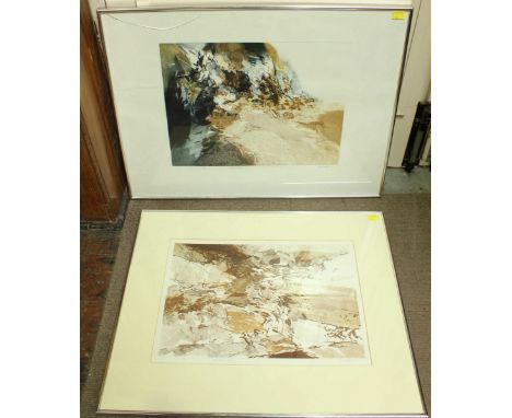 Ten various abstract colour prints, various artists, second half 20th century, all framed, various sizes (located by receptio