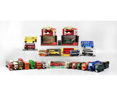 A collection of diecast vehicles, mainly buses, to include Exclusive First Editions, Corgi, The Original Omnibus Company, etc