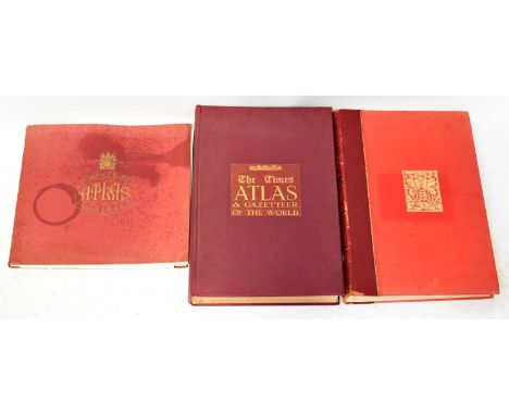 Three map books comprising John Bartholomew 'The Survey Atlas of England and Wales', 2nd edition, pub. 1939, with colour plat