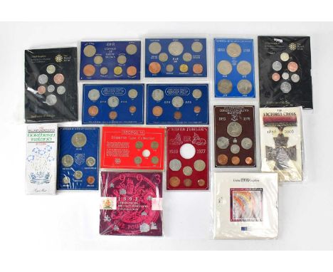 Four United Kingdom Uncirculated coin packs, two 'Britain's First Complete Set of Decimal Coins', two 'Coinage of Great Brita