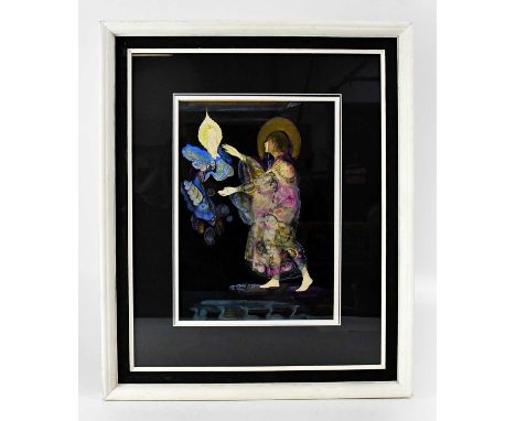 † KATIE BLACKMORE, R. B. A. (fl. 1920-1950); watercolour and ink, depicting a female figure with halo, wearing a diaphanous c