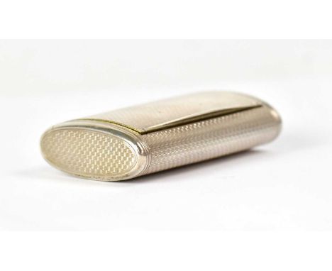 JOHN REILY; a George III hallmarked silver snuffbox with engine turned decoration and gilt washed interior, London 1815, 1.5 