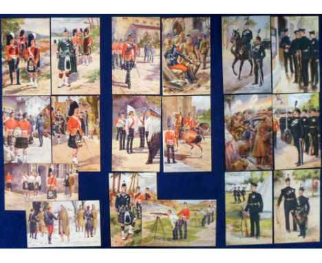 Postcards, Military, a further selection of 3 sets of 6 cards in the Alphabet Series, The Royal Irish Rifles numbered A97-F97