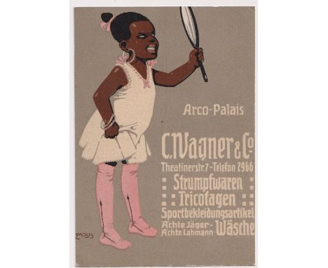 Postcard, Advertising, art style foreign card, Wagner Hosiery &amp; Sportswear (unused, gd) (1)