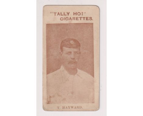 Cigarette card, Australia, National Cigarette Company, English Cricket Team , 1897-8, type card, T. Hayward (corners slightly