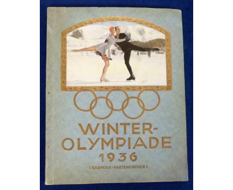 Cigarette cards, Germany, Austria, Winter Olympics 1936 (set, 200 cards laid down in special album) (vg)