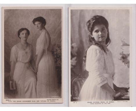 Postcards, Russian Royalty, two RP's, The Grand Duchess Olga &amp; Tatiana of Russia, Rotary 9595E &amp; Grand Duchess Maria 