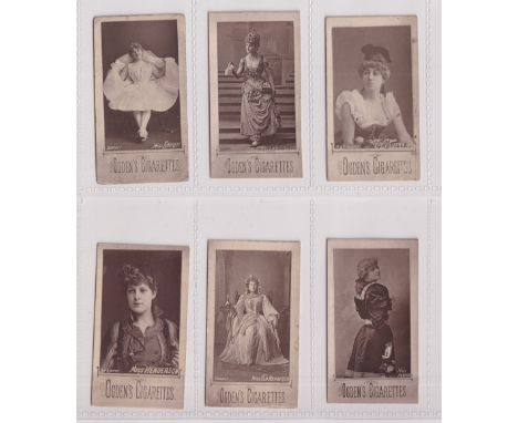Cigarette cards, Ogden's, Actresses, Woodburytype, 6 cards, Ogden's ref book, item no 13, numbers referred to are picture ref