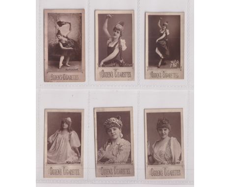 Cigarette cards, Ogden's, Actresses, Woodburytype, 6 cards, Ogden's ref book, item no 13, numbers referred to are picture ref