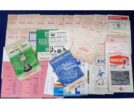 Football programmes, 60+ Amateur &amp; Non-League programmes mostly 60s, noted Walthamstow Avenue v St. Albans Reserves 56-7,