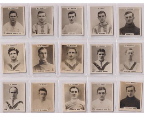 Cigarette &amp; trade cards, Footballers 'K' size, Phillps, Footballers (Pinnace) 181 cards, mixed backs, mostly low numbers 