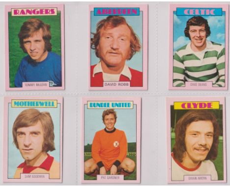 Trade cards, A&amp;BC Gum, Footballers (Red back, Scottish, 1-90) (set, 90 cards) (a few with light staining but mainly vg, c