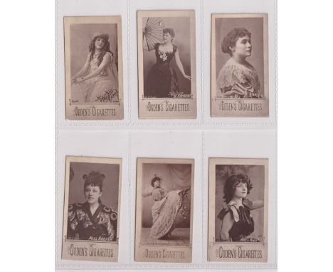 Cigarette cards, Ogden's, Actresses, Woodburytype, 6 cards, Ogden's ref book, item no 13, numbers referred to are picture ref