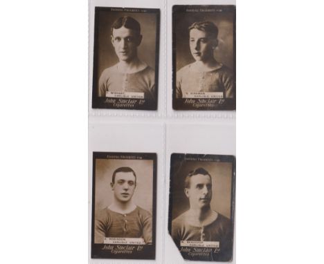 Cigarette cards, John Sinclair, Football Favourites, Carlisle United, four type cards, no 91 A. Robinson (light staining to b