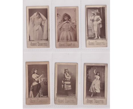 Cigarette cards, Ogden's, Actresses, Woodburytype, 6 cards, Ogden's ref book, item no 13, numbers referred to are picture ref