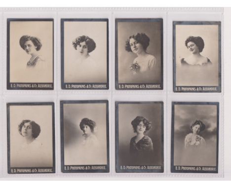 Cigarette cards, Egypt, Protopapas &amp; Co, Photo Series 3-2, Beauties, 'L' size, 47 different cards (2 with staining to bac