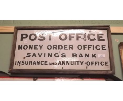 Original POST OFFICE enamel sign. 