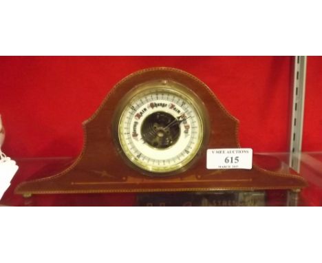 Edwardian inlaid mahogany barometer 