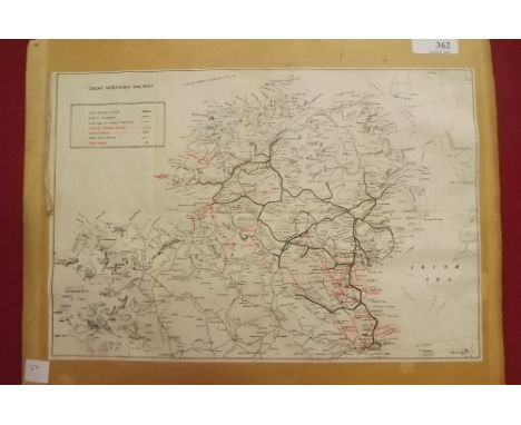 Original G N R map of the Northern counties and Louth. 