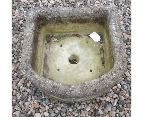 19th. C. D - ended sandstone trough. 