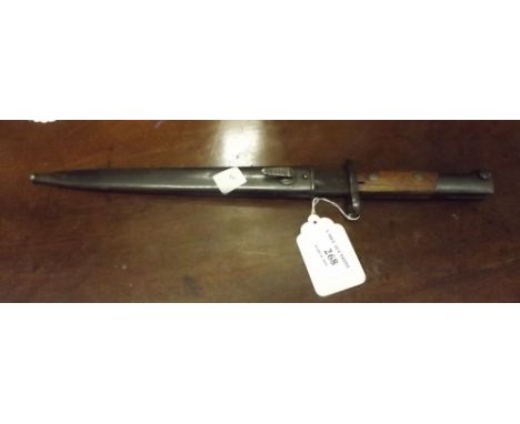 World War II rifle bayonet in original scabbard. 