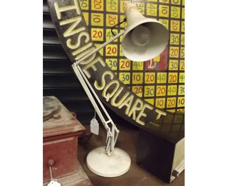 Angle poise lamp.
