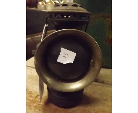 Early 20th. C. motor car carbide lamp.