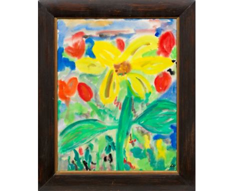 (1912 Königsberg/Ostpreussen - 1988 Wulfsdorf bei Lübeck)GartenstilllebenIn leuchtenden Farben gemaltes, expressives Blatt. A