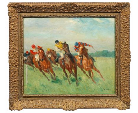 (1890 Pantin - 1967 Paris)"Chantilly 1929 - Prix de Diane". OriginaltitelLebendige Schilderung des berühmten Galopprennens "P