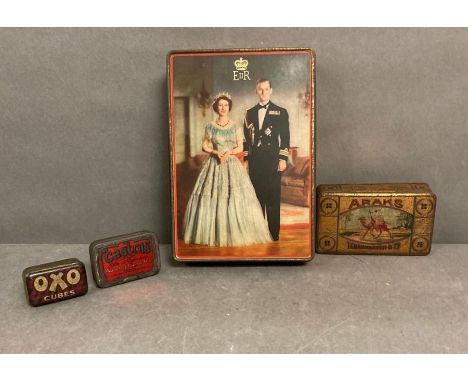 A selection of four vintage tins 