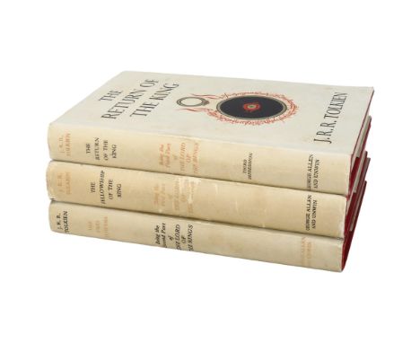 J R R Tolkien, The Lord Of The Rings Trilogy, published by George Allen & Unwin, paper dust jackets and card case.Dust jacket