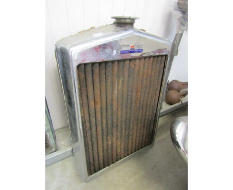 A vintage Morris Oxford grille and radiator 