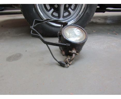 A lamp mounted on bracket