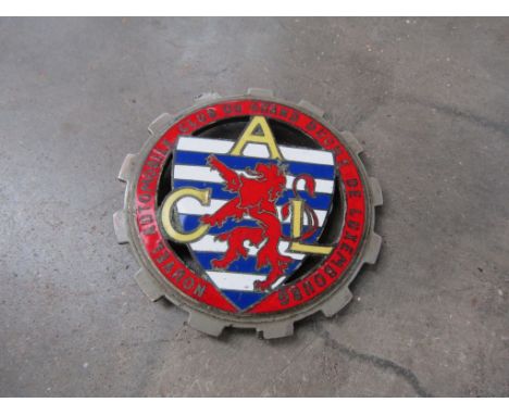 An enemal badge 'Nouvel automobile de Grand Duche de Luxembourg