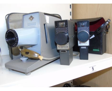 AGFA PROJECTOR, CRESTLINE SUPER 8 & KOHKA CINE CAMERA