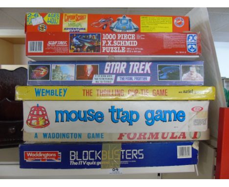 7 VINTAGE GAMES INCLUDING WEMBLEY BY ARIEL & FORMULA 1 BY WADDINGTONS