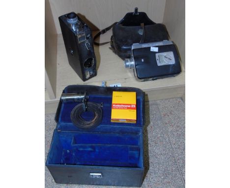 CINE KODAK MODEL K IN CASE + CINE KODAK ROYAL MAGAZINE IN CASE