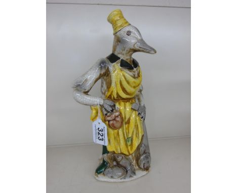 CONTINENTAL CERAMIC FIGURE OF A GOOSE / LADY