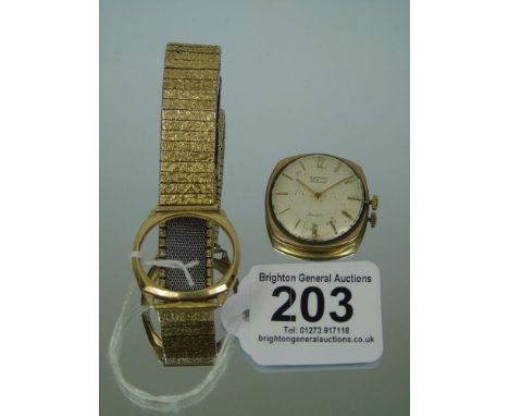 9 CT GOLD ROTARY WATCH, WATCH 17.5 GRAMS, STRAP 28.9 GRAMS A/F