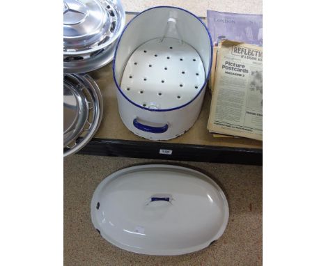 LARGE ENAMEL STEAMER