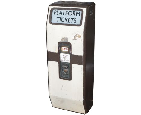 British Railways platform ticket machine complete with enamel plates and makers plate ASSOCIATED AUTOMATION LTD. Measures 36i
