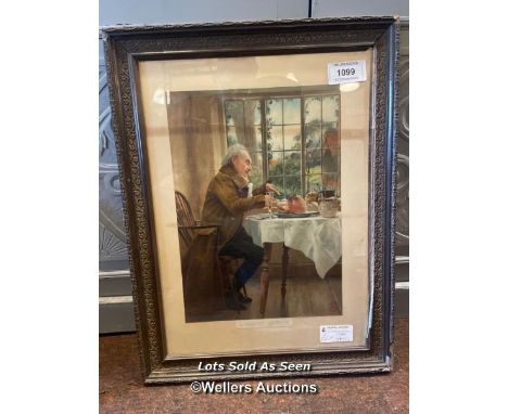 *FRAMED AND GLAZED PRINT 'A HEALTHY APPETITE' BY PEARS, 29 X 41CM / LOCATED AT VICTORIA ANTIQUES, WADEBRIDGE, PL27 7DD