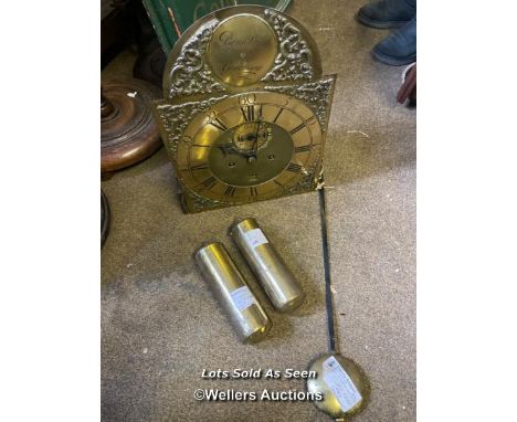 *BERY SMITH, GUERNSEY, CLOCK FACE AND CLOCK WEIGHTS / LOCATED AT VICTORIA ANTIQUES, WADEBRIDGE, PL27 7DD