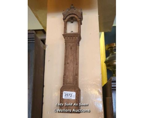 *MINIATURE LONGCASE CLOCK CASE, 37CM / LOCATED AT VICTORIA ANTIQUES, WADEBRIDGE, PL27 7DD